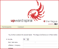 Upward spiral deelnemersregistratie Upward spiral conferentie